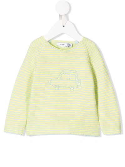 Knot Babies' Knitted Sweater In Yellow