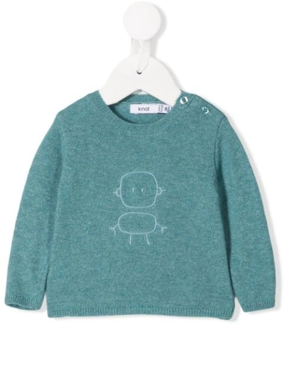 Knot Babies' Sonny Sweater In Blue