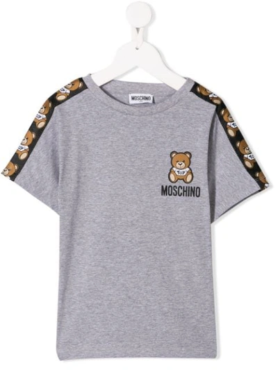 Moschino Kids' T-shirt Mit Teddybär-motiv In Grey