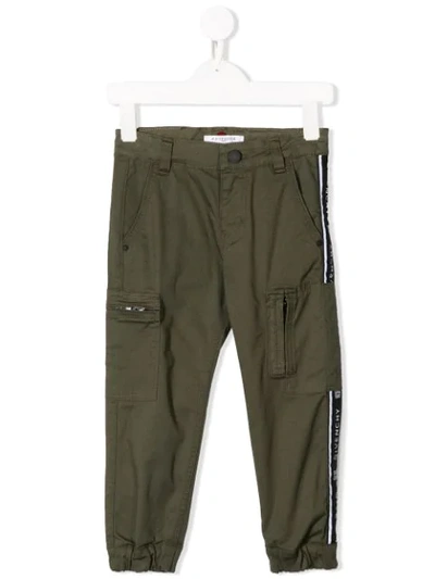 Givenchy Teen Side-stripe Trousers In Green