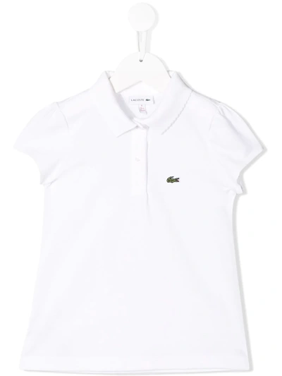 Lacoste Kids' Short Sleeved Polo Shirt In White