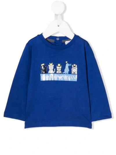 Emporio Armani Babies' Graphic T-shirt In Blue