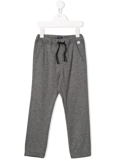 Il Gufo Kids' Textured Track Trousers In Black