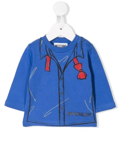 Moschino Babies' Printed Shirt T-shirt In Blue