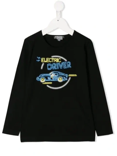 Bonpoint Kids' Electric Driver Print Sweatshirt In Black