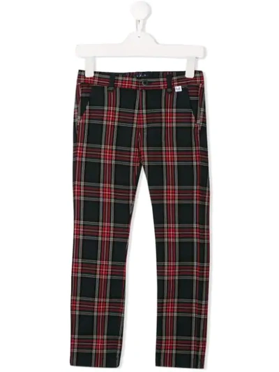 Il Gufo Kids' Plaid Trousers In Grey