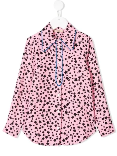 N°21 Kids' Star Print Shirt In Pink