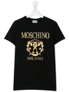 Moschino Teen Logo T-shirt In Nero