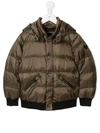 Emporio Armani Kids' Padded Coat In Green