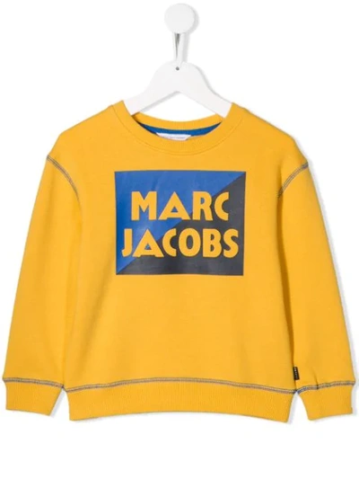 Marc Jacobs Kids' Logo Print T-shirt In Giallo