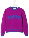 Alberta Ferretti Kids' 'thursday' Sweatshirt In Purple