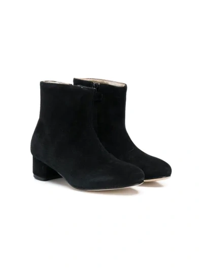 Gallucci Kids' Block Heel Ankle Boots In Black
