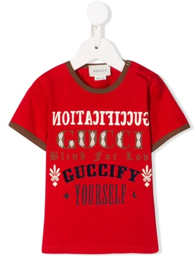 Gucci Babies' Printed T-shirt In Red