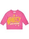 Gucci Babies' Logo Print Sweatshirt In Pink