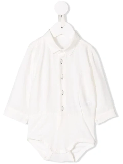 Il Gufo Babies' Polo Romper In White