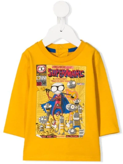 Marc Jacobs Babies' Comic Print T-shirt In Giallo