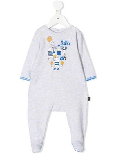 Marc Jacobs Graphic Babygrow In Grey