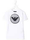 Emporio Armani Kids' Logo Print T-shirt In White