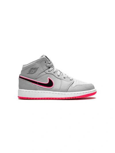 Jordan Teen Air  1 Mid Trainers In Grey