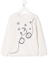 Il Gufo Kids' Stitched Bicycle Jumper In White