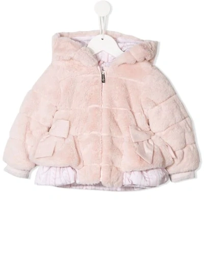 Lapin House Kids' Faux Fur Jacket In Pink