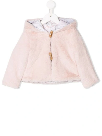 Lapin House Babies' Faux Fur Jacket In Pink