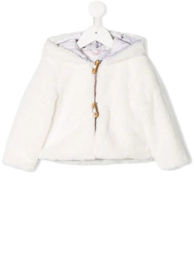 Lapin House Babies' Faux Fur Jacket In White