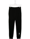 Neil Barrett Teen Logo Print Tracksuit Trousers In Black