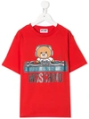 Moschino Kids' Graphic Print T-shirt In Red
