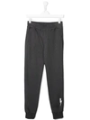 Neil Barrett Teen Lightning Bolt Track Pants In Grey