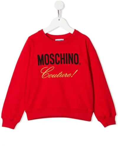 Moschino Kids' Couture Sweatshirt In Red