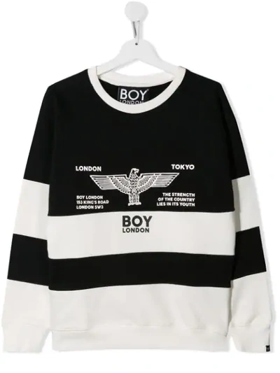 Boy London Teen Two Tone Sweatshirt In Black