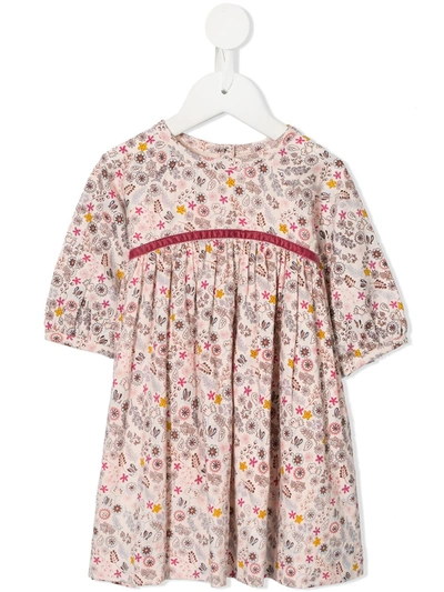 Velveteen Babies' Paloma Floral Print Dress In Pink