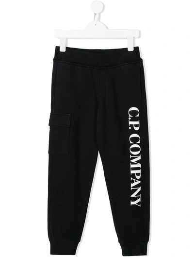 C.p. Company Teen Jersey Sweatpants In Blue