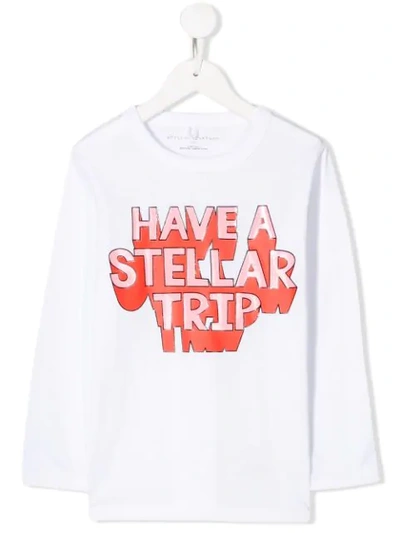 Stella Mccartney Kids' Stellar Trip Sweatshirt In White