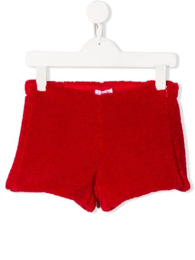 Il Gufo Teen Textured Shorts In Red