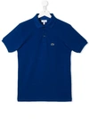 Lacoste Kids' Embroidered Logo Polo Shirt In Blue