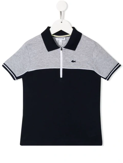 Lacoste Kids' Embroidered Logo Polo Shirt In Grey