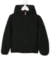 Save The Duck Kids' Reversible Zip-up Quilted Jacket In Black