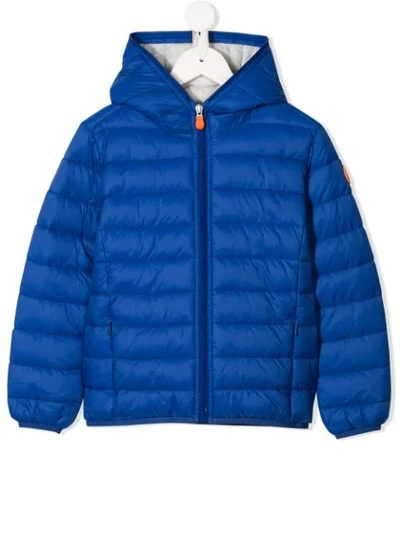Save The Duck Kids' Padded Coat In Blue