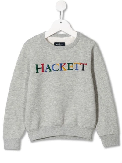 Hackett Kids' Embroidered Logo Jumper In Grey