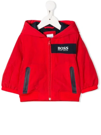 Hugo Boss Babies' Padded Jacket In Red