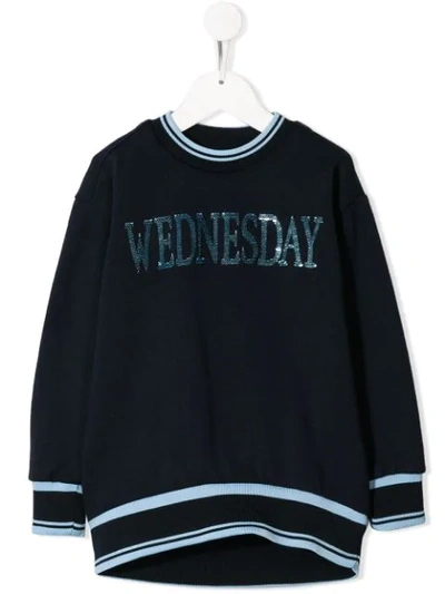 Alberta Ferretti Kids' Wednesday Sweatshirt In Blue