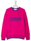 Alberta Ferretti Teen Sequinned Sunday Sweatshirt In Pink