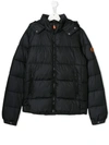 Save The Duck Teen Zip-up Padded Coat In Black