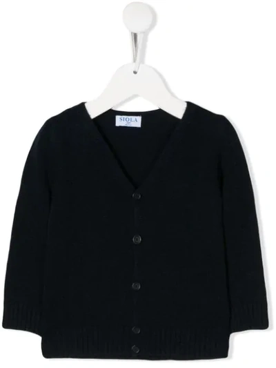 Siola Babies' V-neck Cardigan In Blue