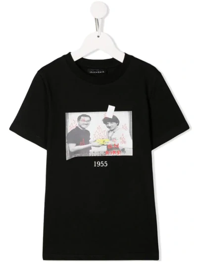 Throwback Kids' Photo Print T-shirt In Black