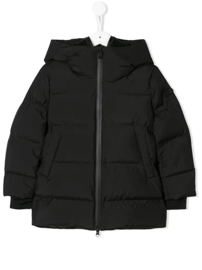 Ai Riders On The Storm Kids' Zipped Padded Jacket In Black