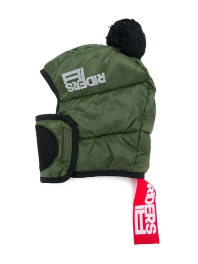 Ai Riders On The Storm Kids' Shell Balaclava In Green