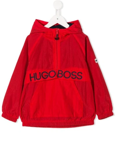 Hugo Boss Boss Kids Jacket For Boys In Red